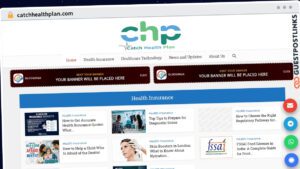 Publish Guest Post on catchhealthplan.com