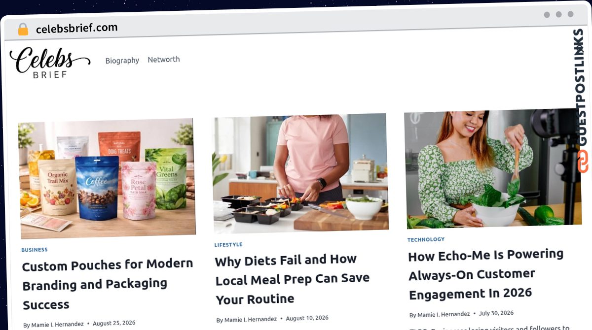 Publish Guest Post on celebsbrief.com