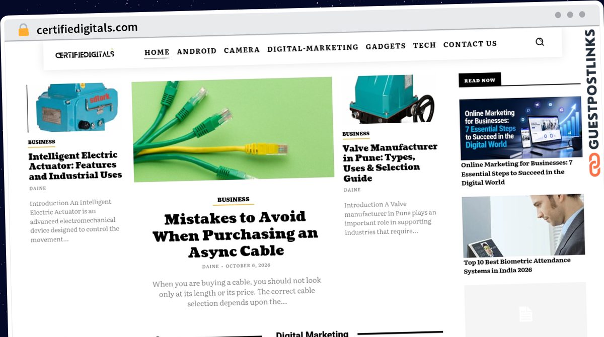 Publish Guest Post on certifiedigitals.com