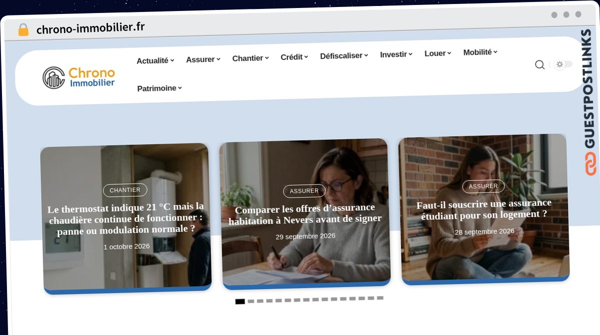 Publish Guest Post on chrono-immobilier.fr