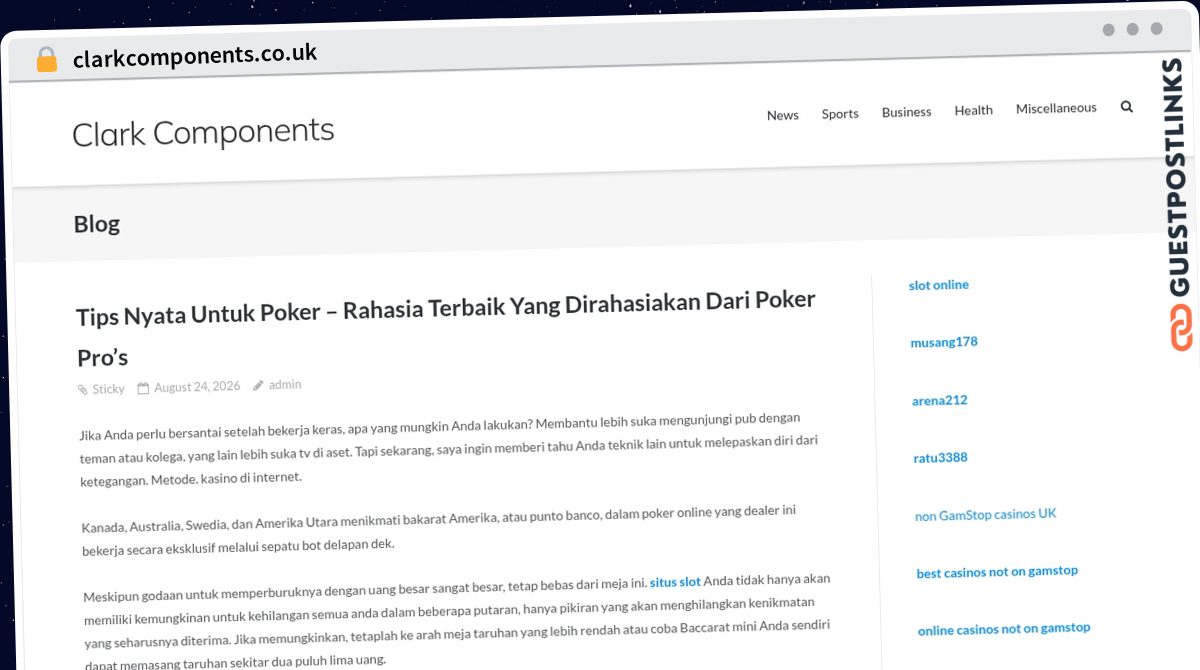 Publish Guest Post on clarkcomponents.co.uk