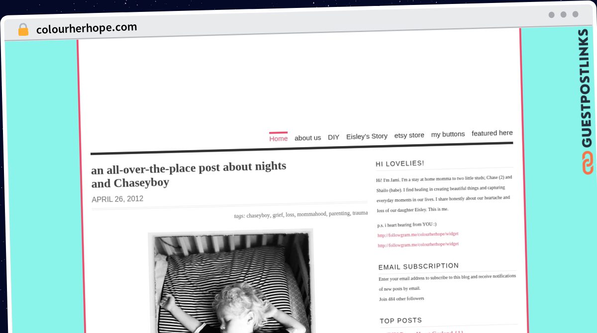 Publish Guest Post on colourherhope.com