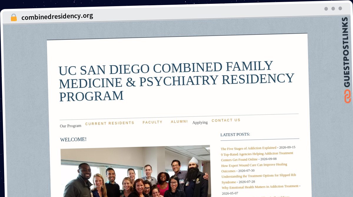 Publish Guest Post on combinedresidency.org