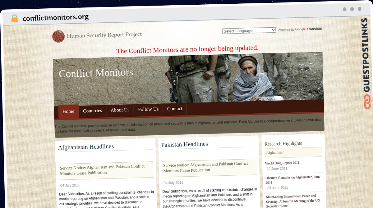 Publish Guest Post on conflictmonitors.org