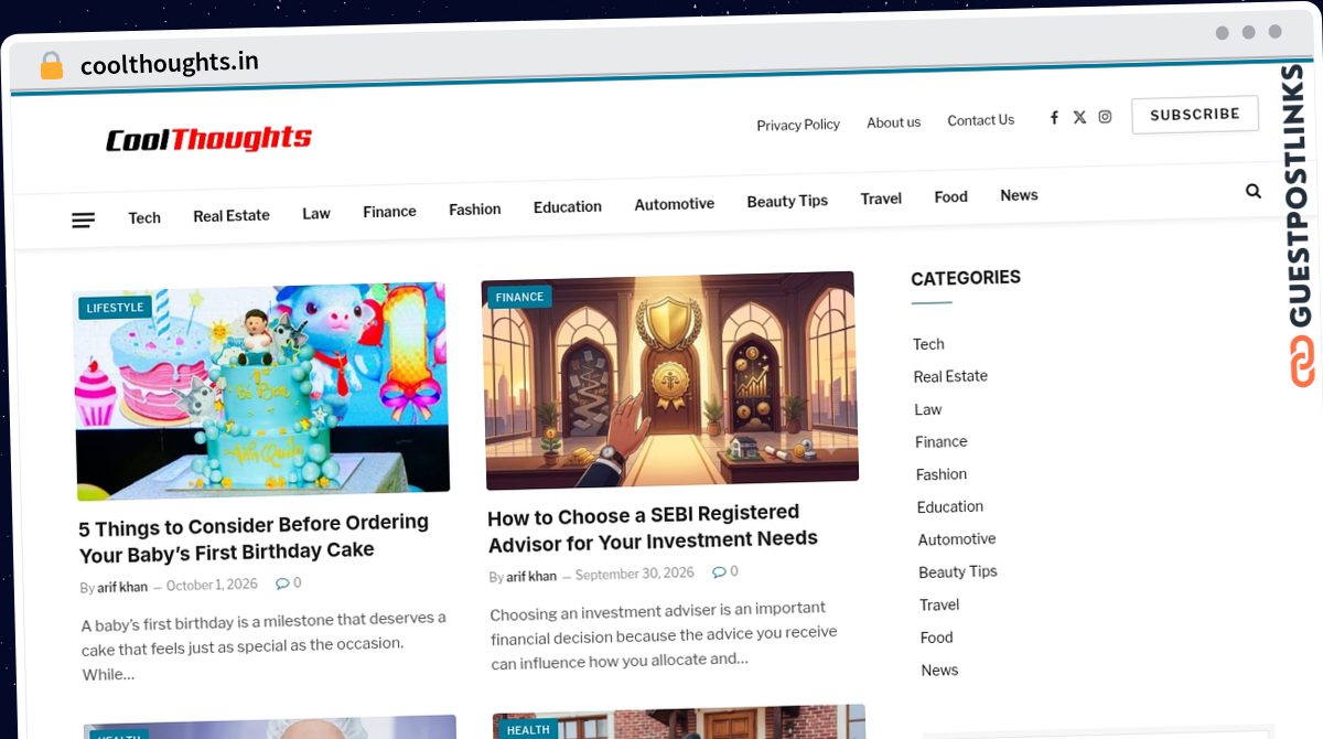 Publish Guest Post on coolthoughts.in