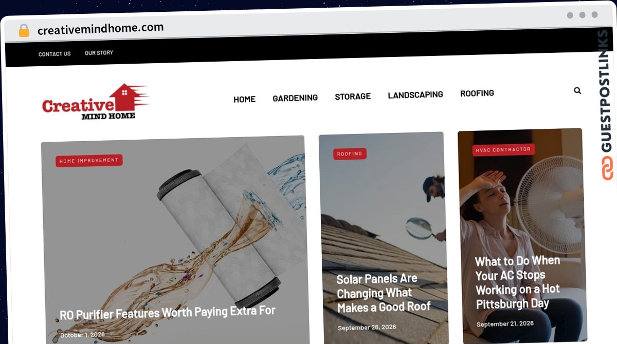Publish Guest Post on creativemindhome.com