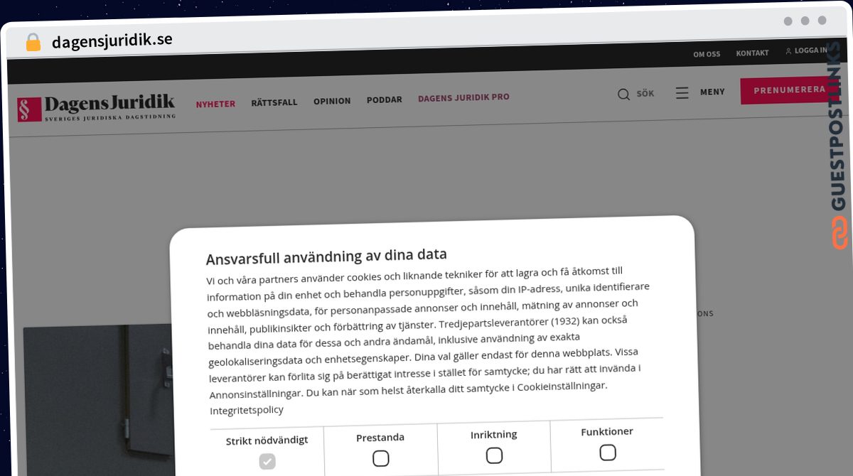Publish Guest Post on dagensjuridik.se