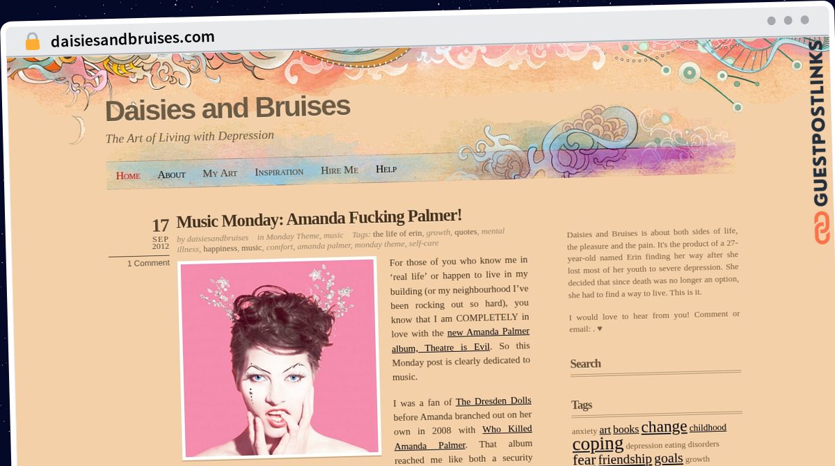 Publish Guest Post on daisiesandbruises.com