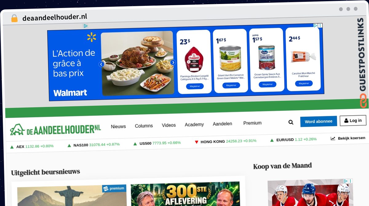 Publish Guest Post on deaandeelhouder.nl