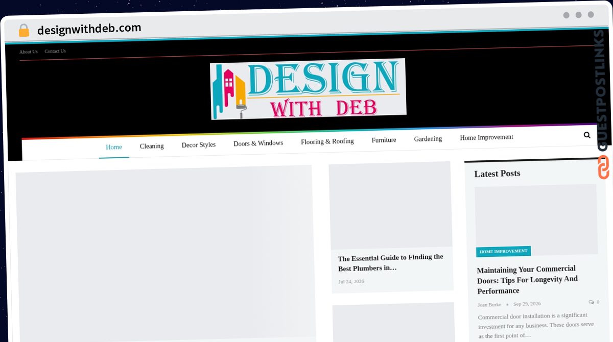 Publish Guest Post on designwithdeb.com
