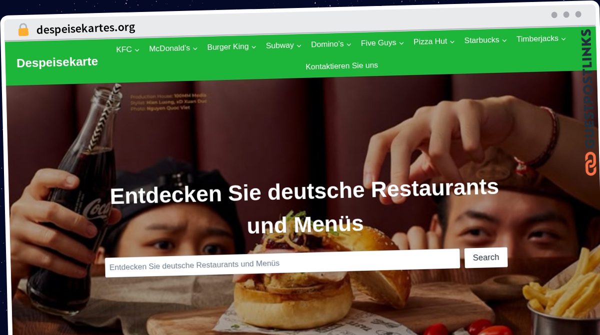 Publish Guest Post on despeisekartes.org