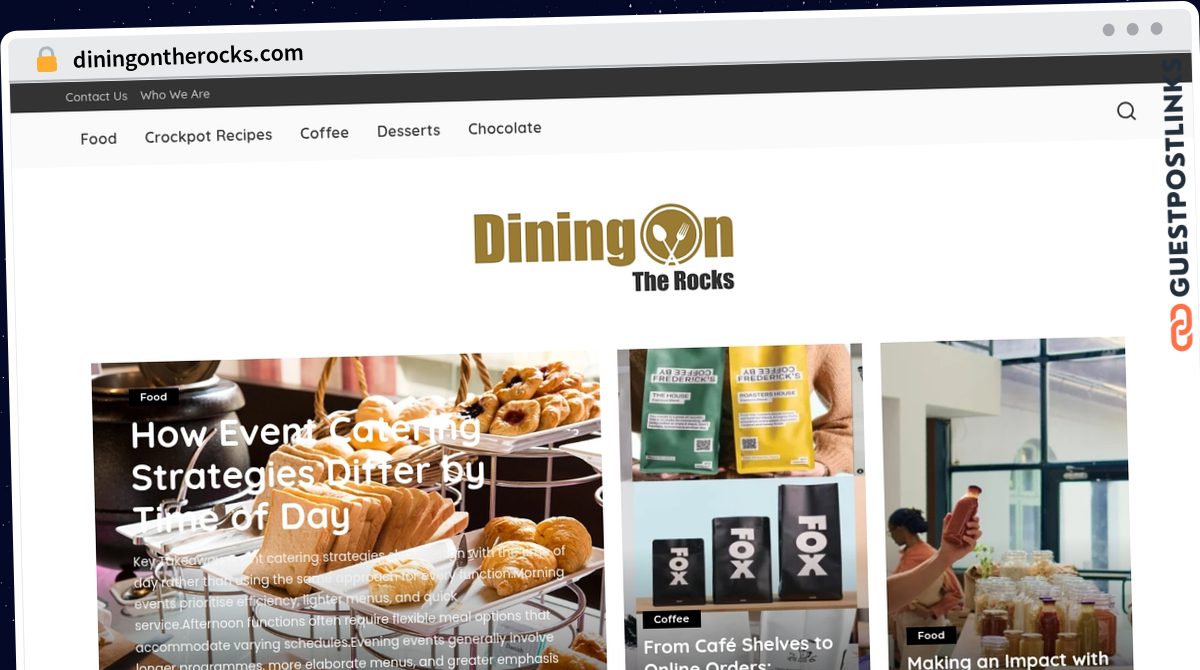 Publish Guest Post on diningontherocks.com