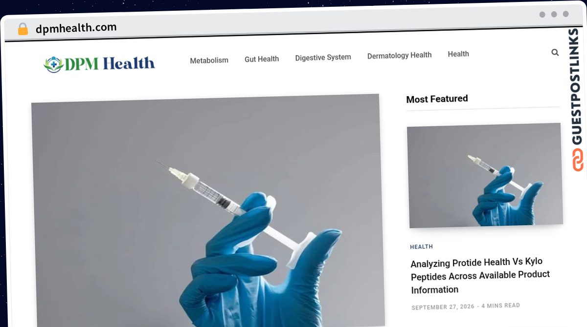 Publish Guest Post on dpmhealth.com
