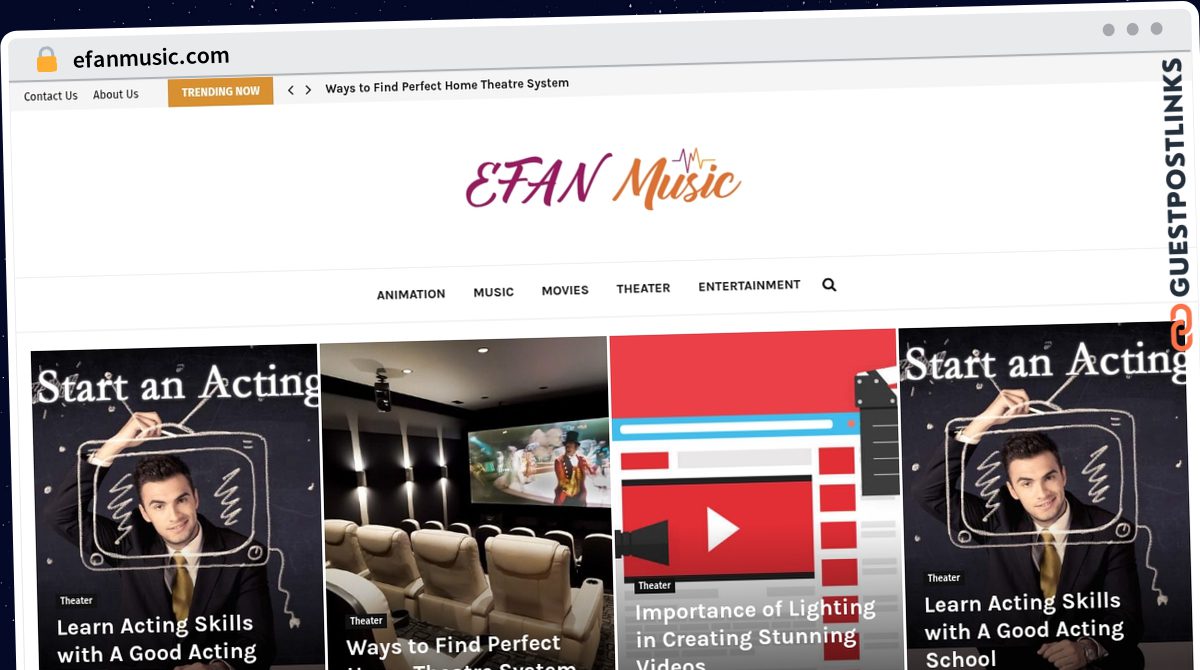 Publish Guest Post on efanmusic.com