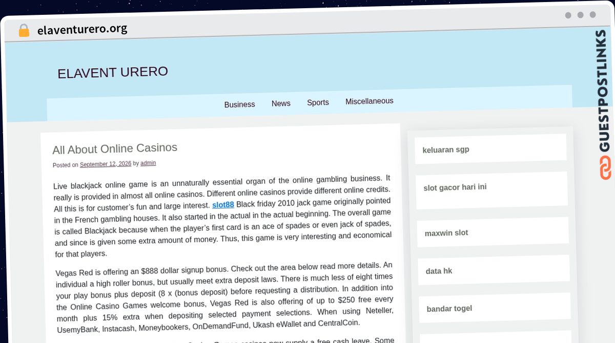 Publish Guest Post on elaventurero.org