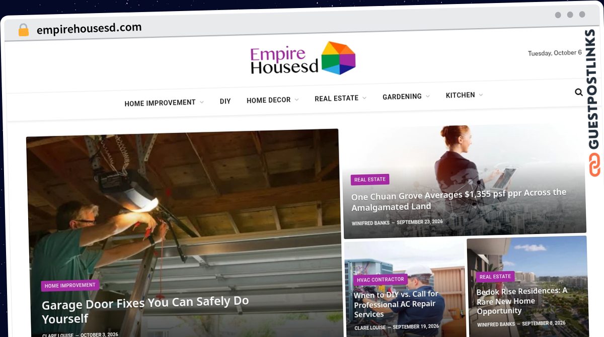 Publish Guest Post on empirehousesd.com