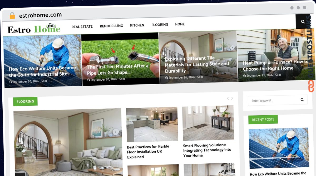 Publish Guest Post on estrohome.com