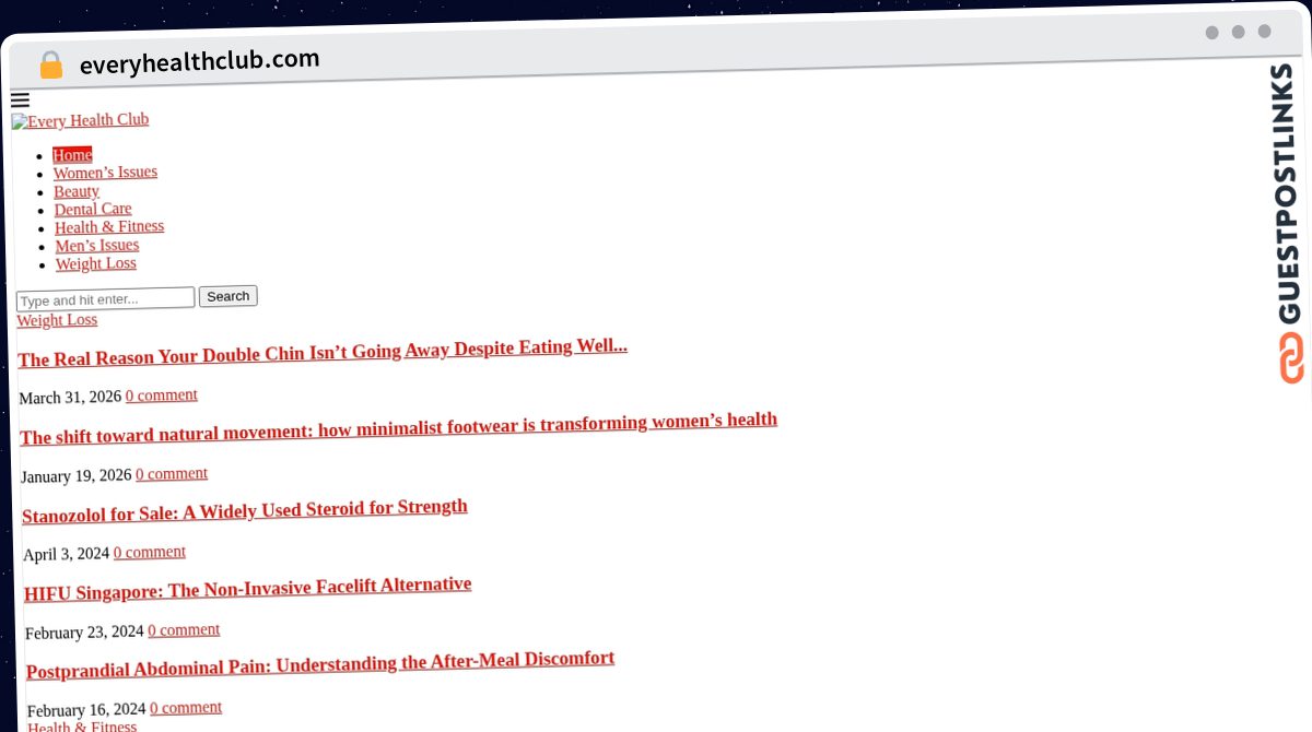 Publish Guest Post on everyhealthclub.com