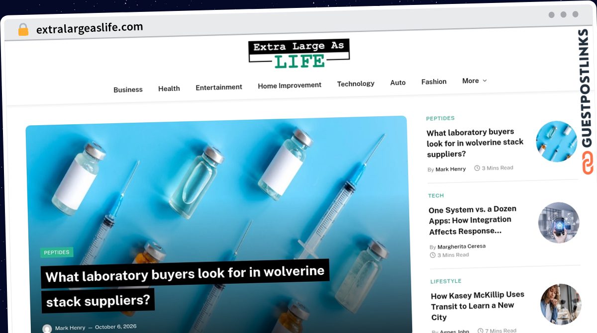 Publish Guest Post on extralargeaslife.com