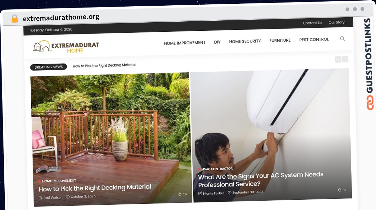 Publish Guest Post on extremadurathome.org