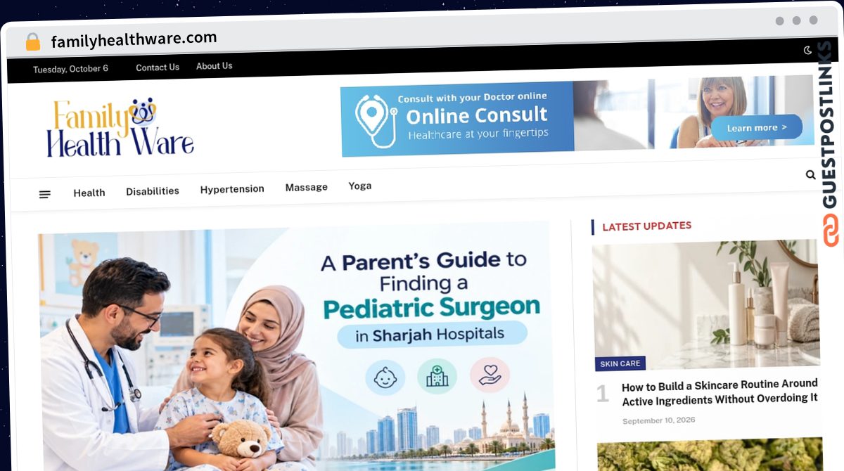 Publish Guest Post on familyhealthware.com
