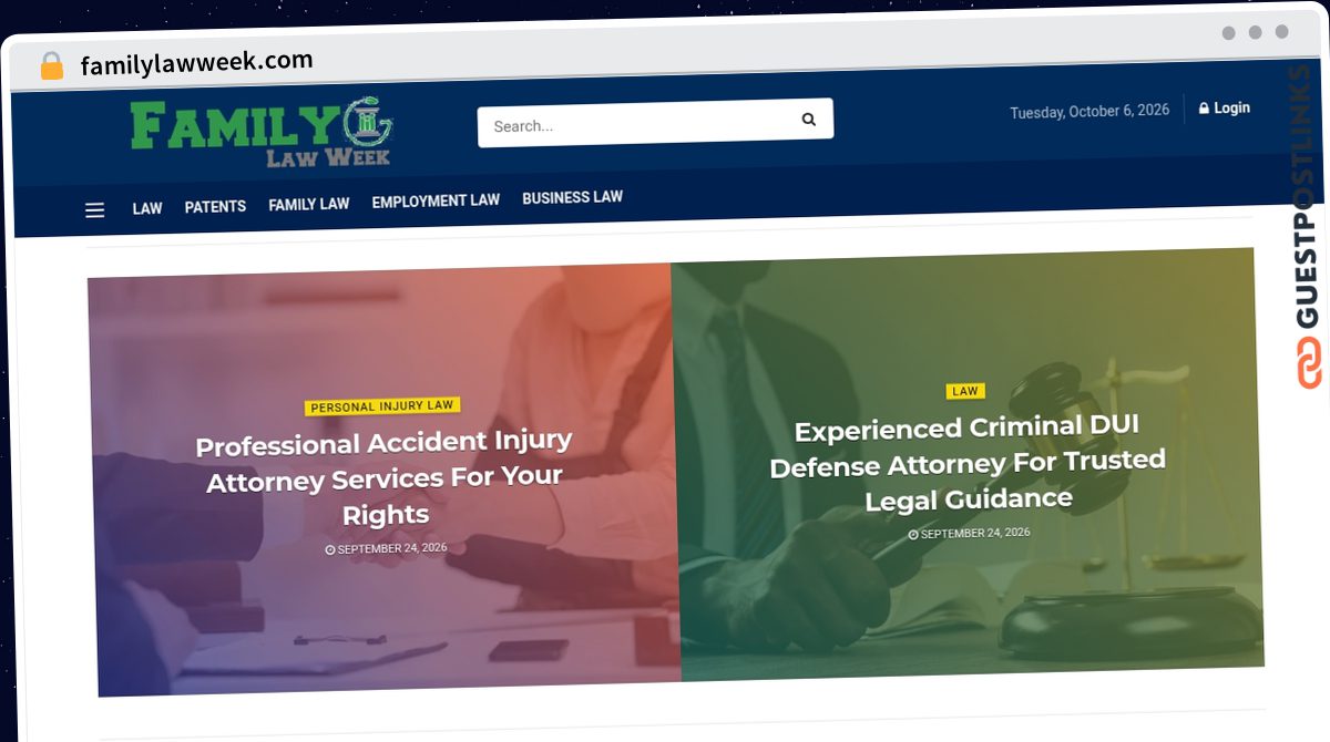 Publish Guest Post on familylawweek.com