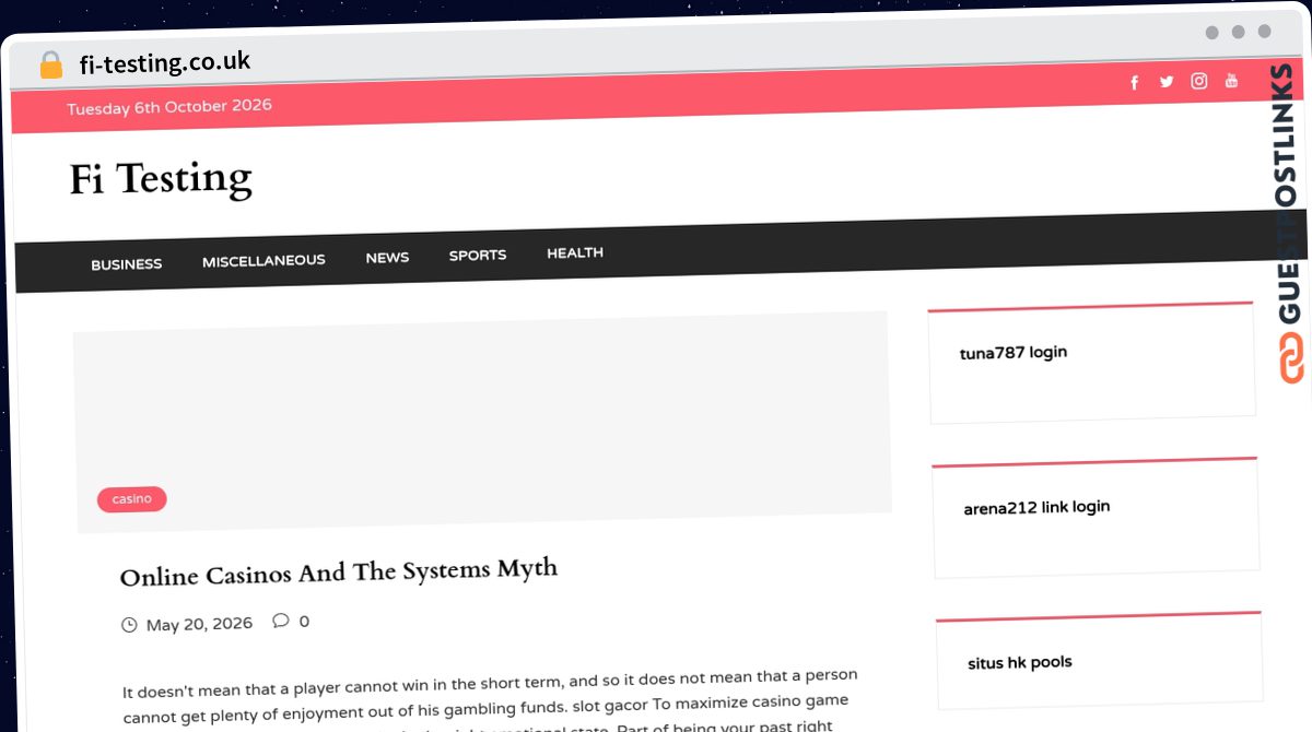 Publish Guest Post on fi-testing.co.uk
