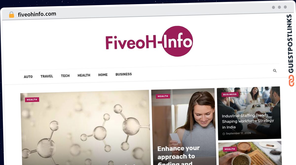 Publish Guest Post on fiveohinfo.com