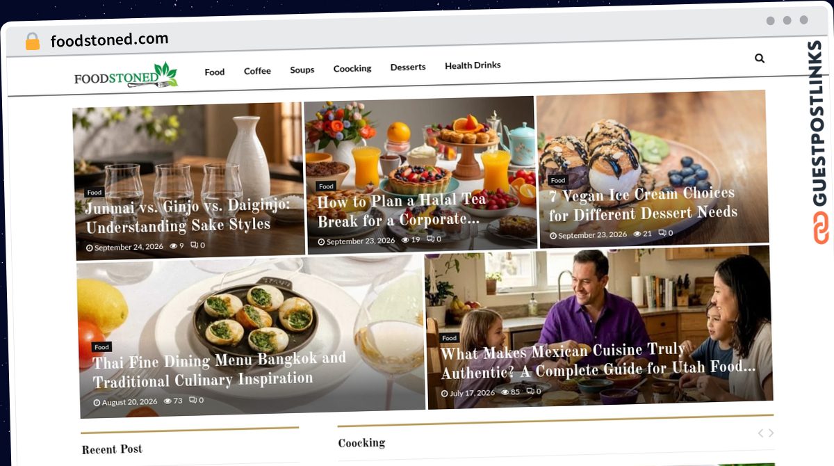 Publish Guest Post on foodstoned.com