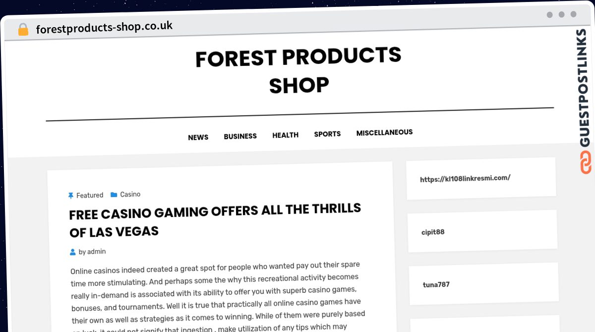 Publish Guest Post on forestproducts-shop.co.uk
