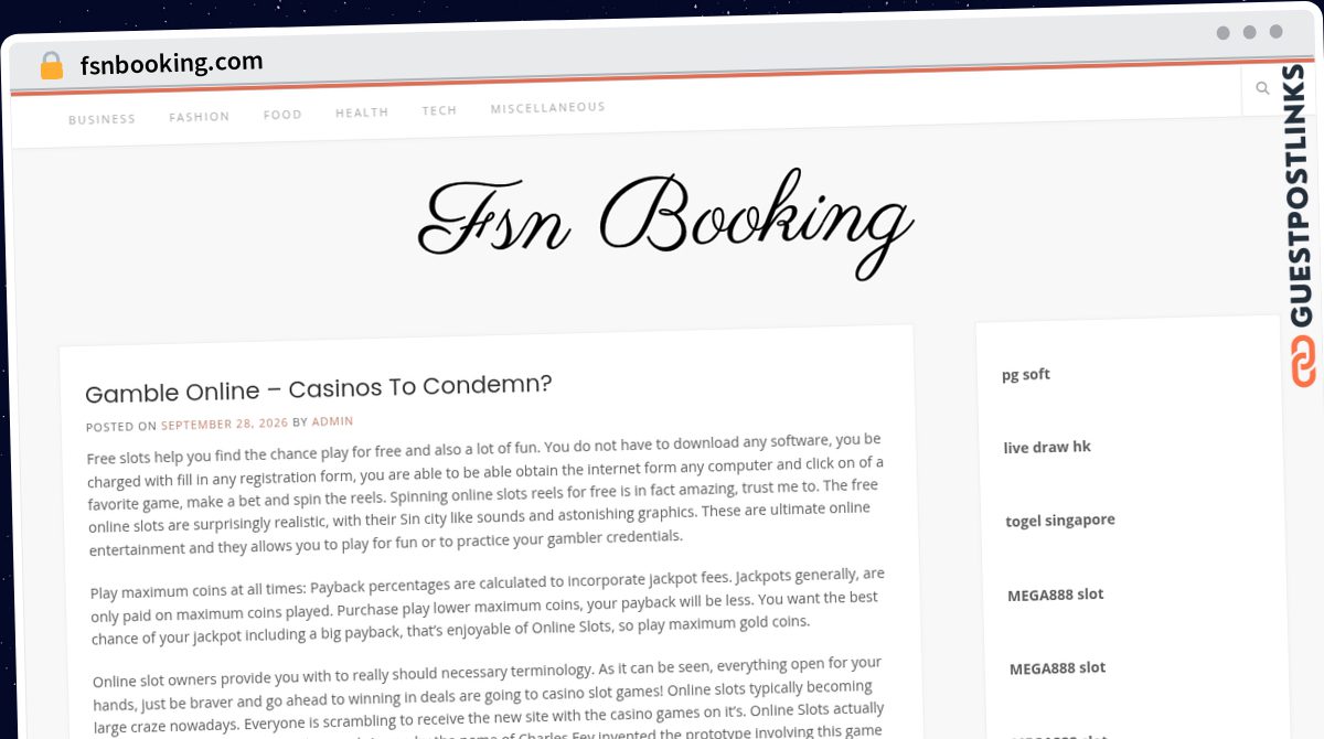 Publish Guest Post on fsnbooking.com