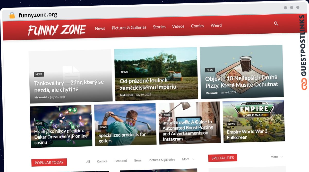 Publish Guest Post on funnyzone.org