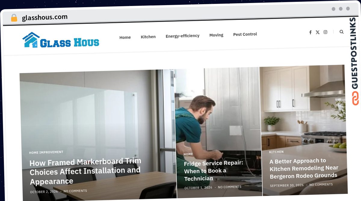 Publish Guest Post on glasshous.com