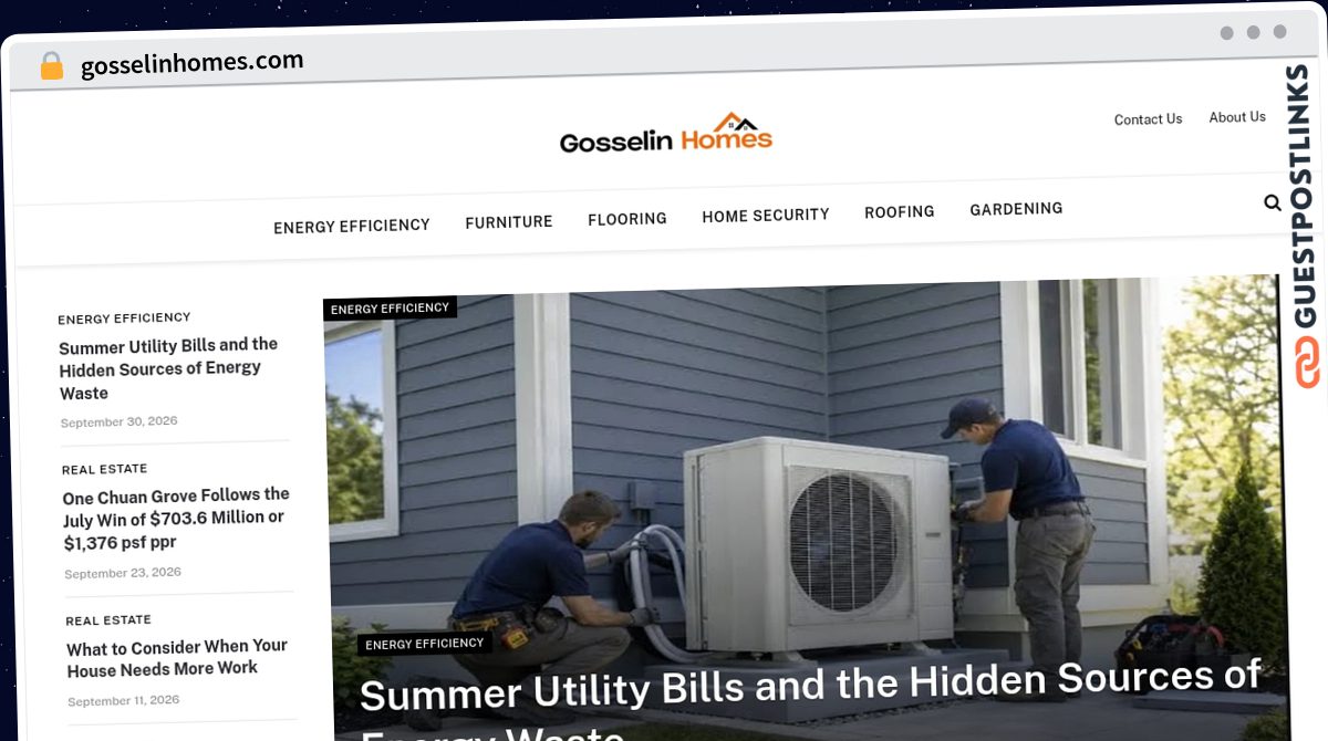 Publish Guest Post on gosselinhomes.com