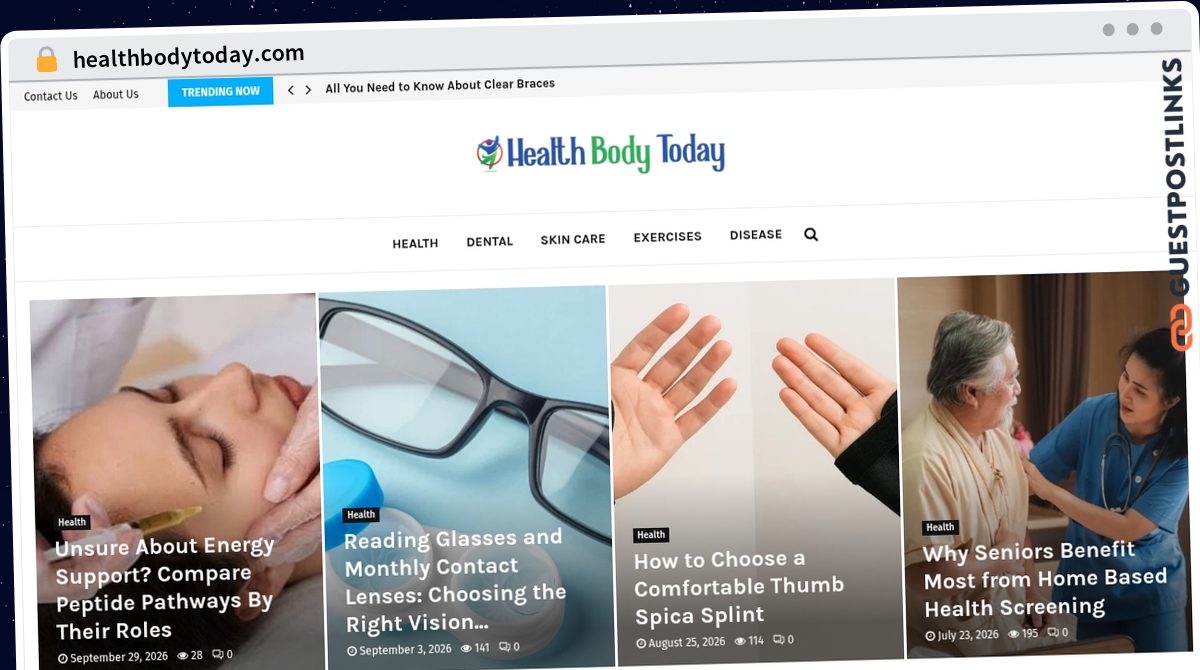 Publish Guest Post on healthbodytoday.com