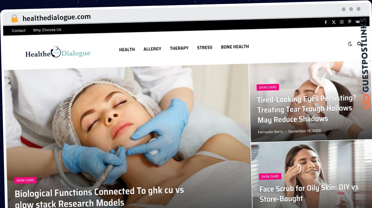 Publish Guest Post on healthedialogue.com