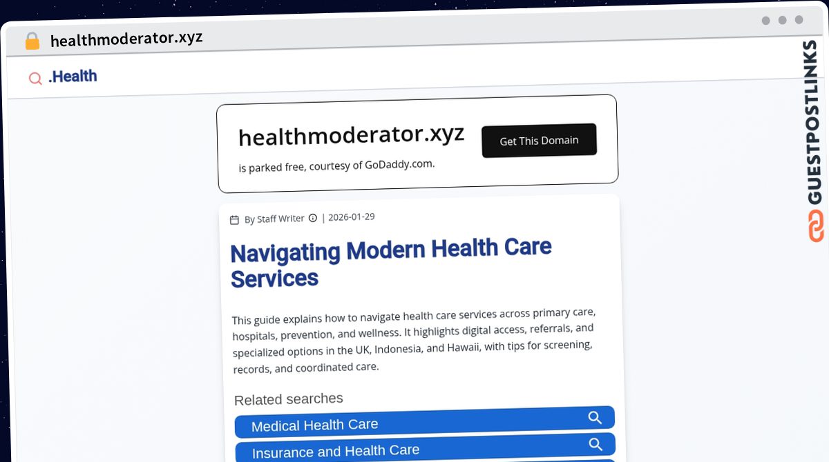 Publish Guest Post on healthmoderator.xyz