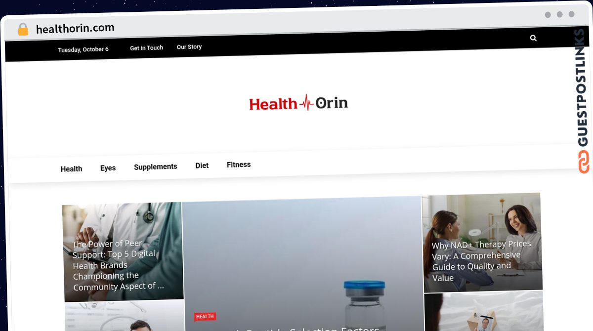 Publish Guest Post on healthorin.com