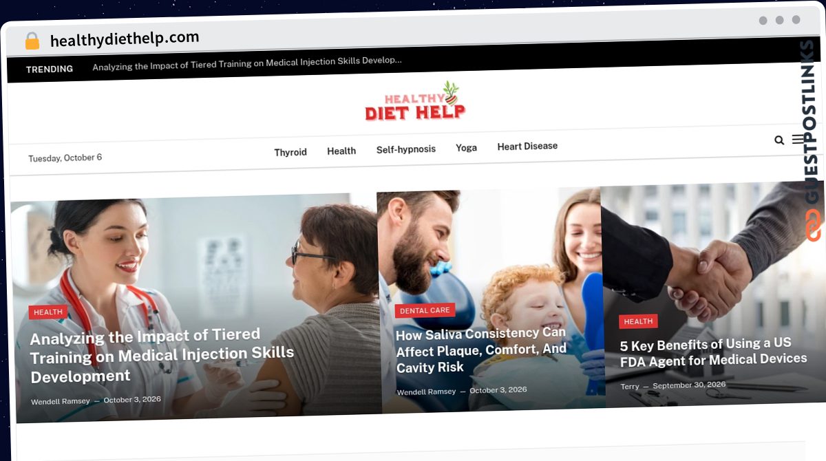 Publish Guest Post on healthydiethelp.com
