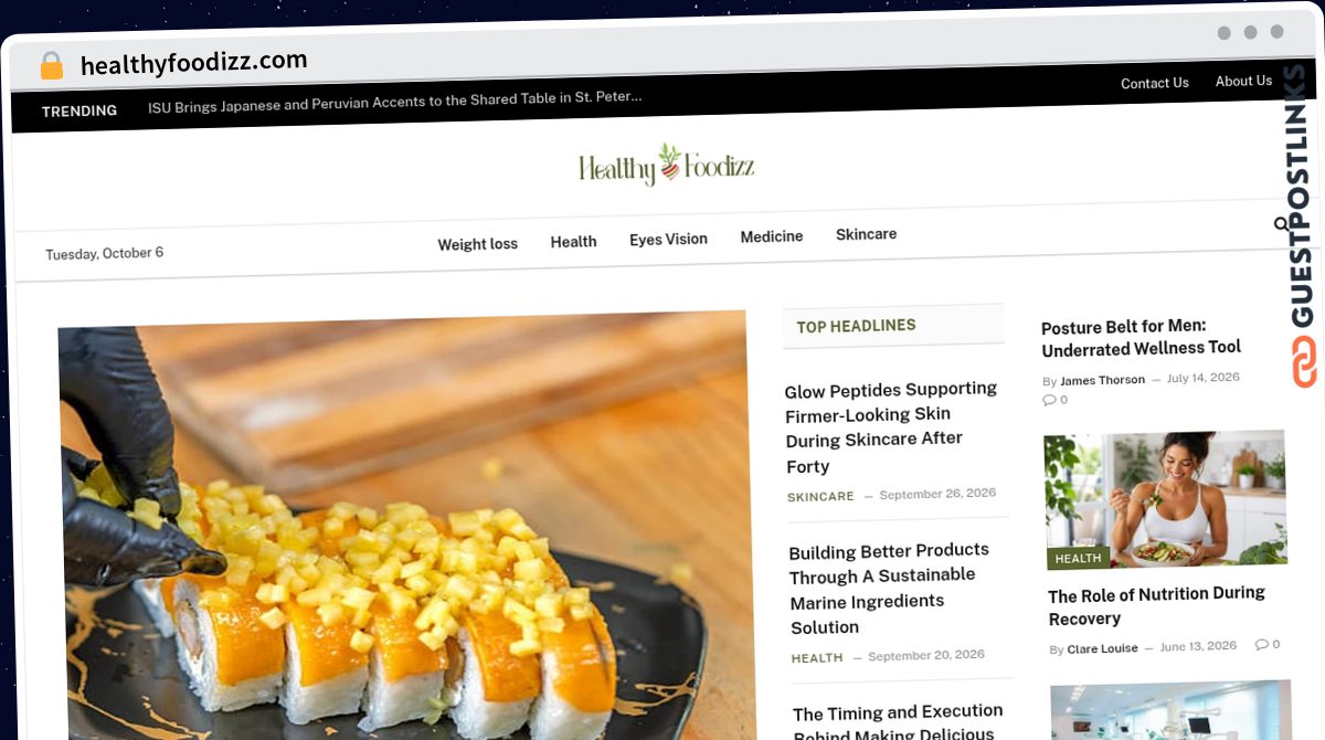 Publish Guest Post on healthyfoodizz.com