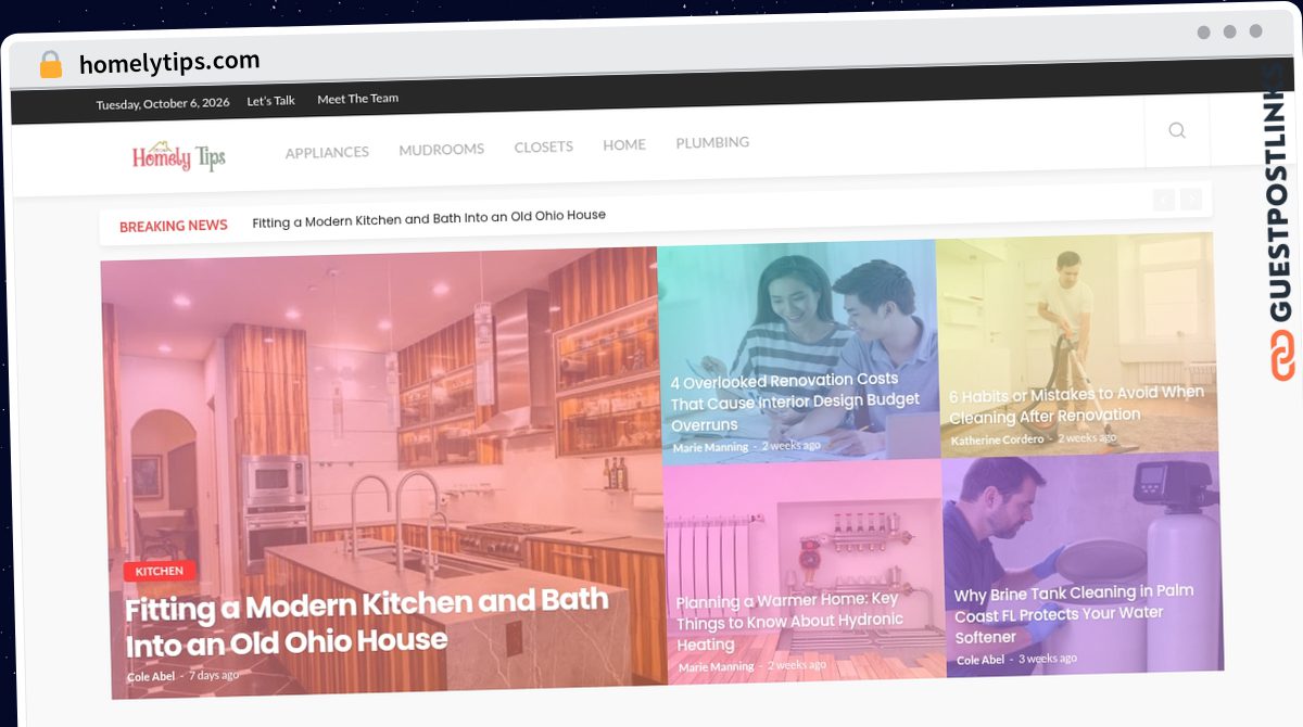 Publish Guest Post on homelytips.com