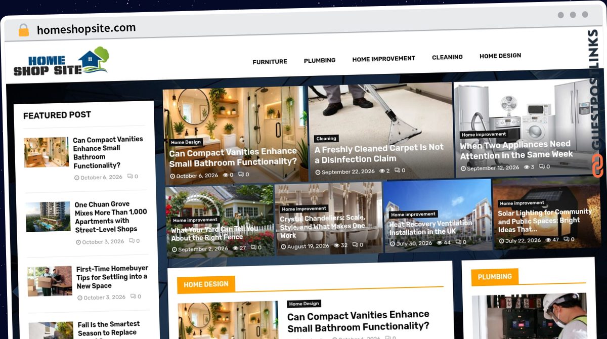 Publish Guest Post on homeshopsite.com
