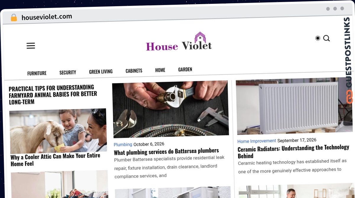 Publish Guest Post on houseviolet.com