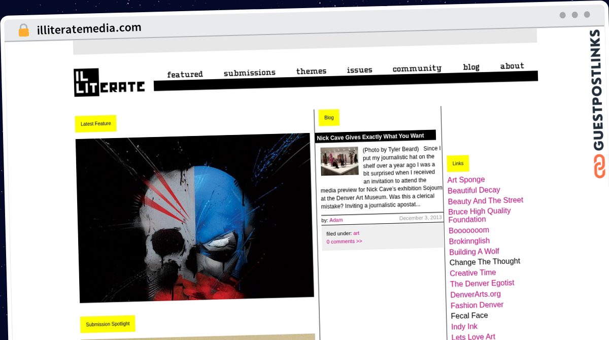 Publish Guest Post on illiteratemedia.com