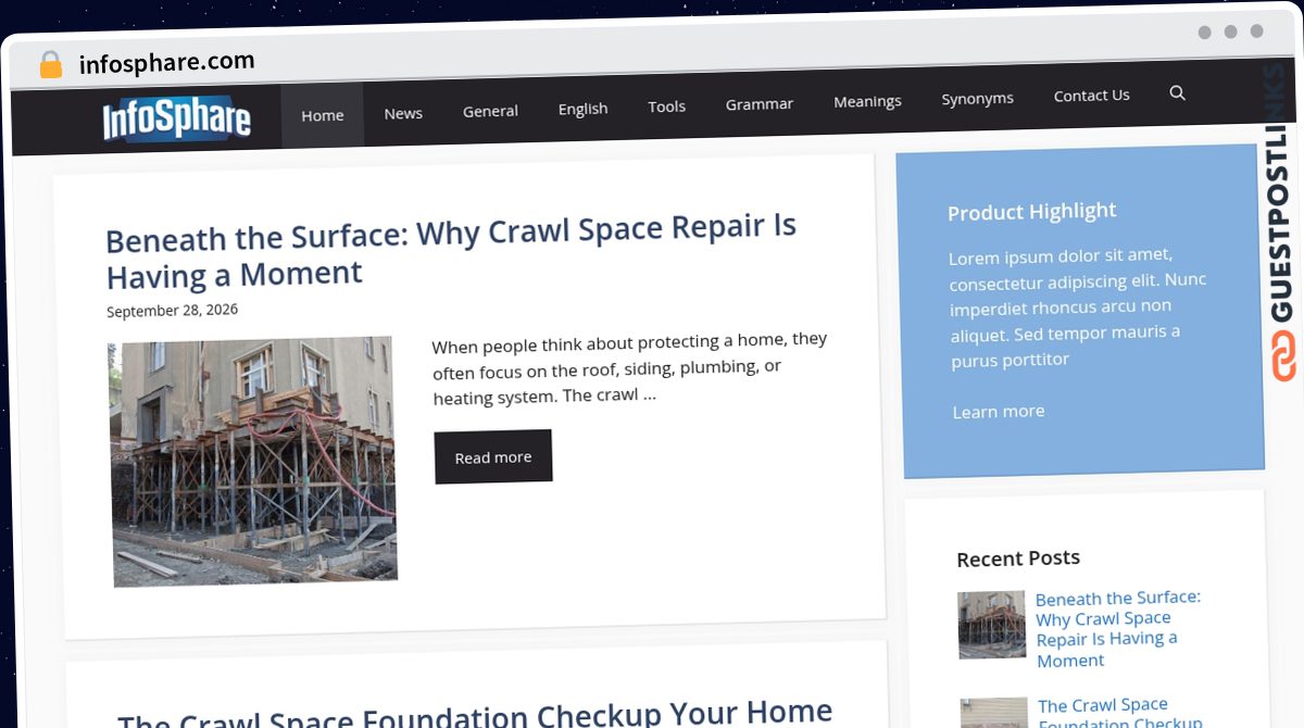 Publish Guest Post on infosphare.com
