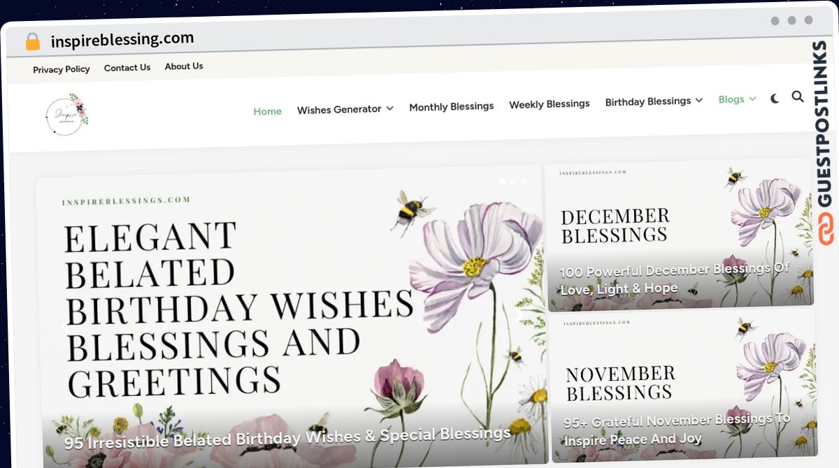 Publish Guest Post on inspireblessing.com