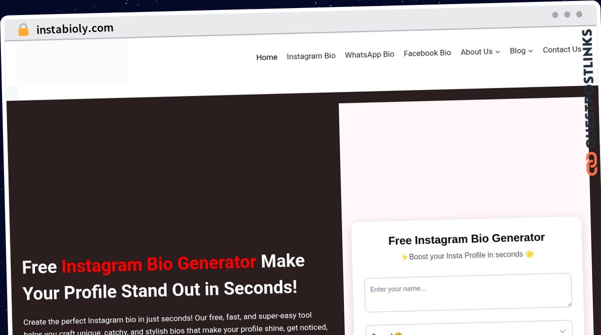 Publish Guest Post on instabioly.com