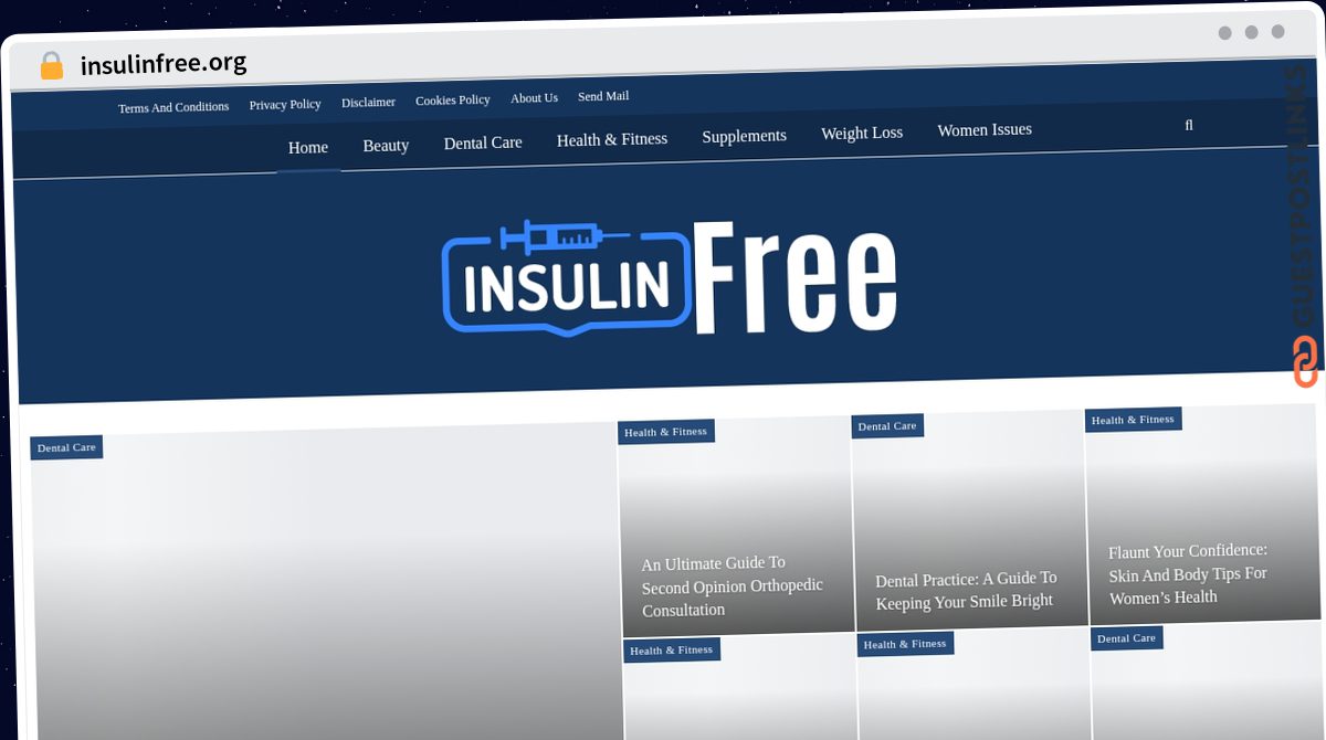Publish Guest Post on insulinfree.org