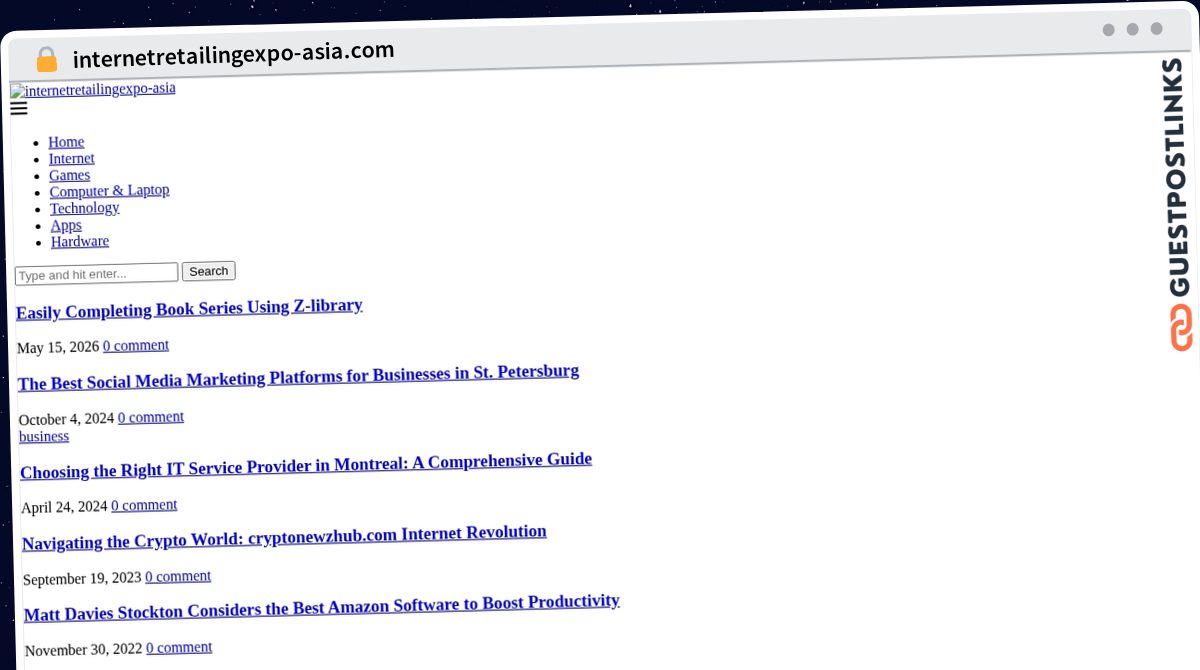 Publish Guest Post on internetretailingexpo-asia.com