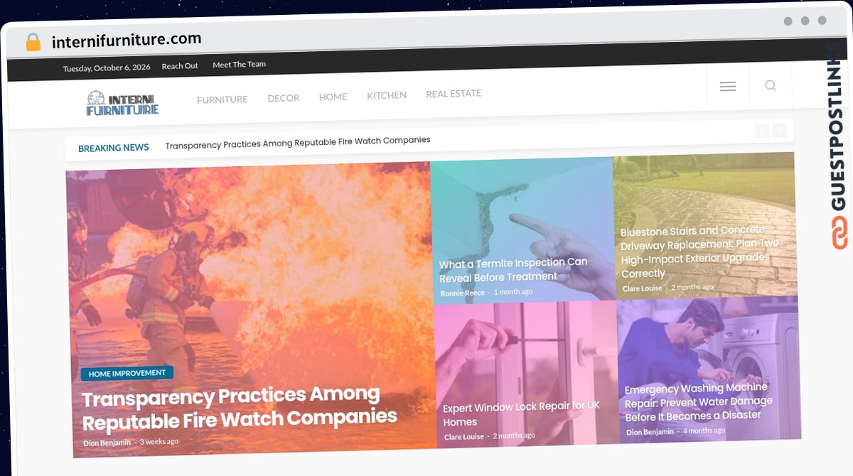 Publish Guest Post on internifurniture.com